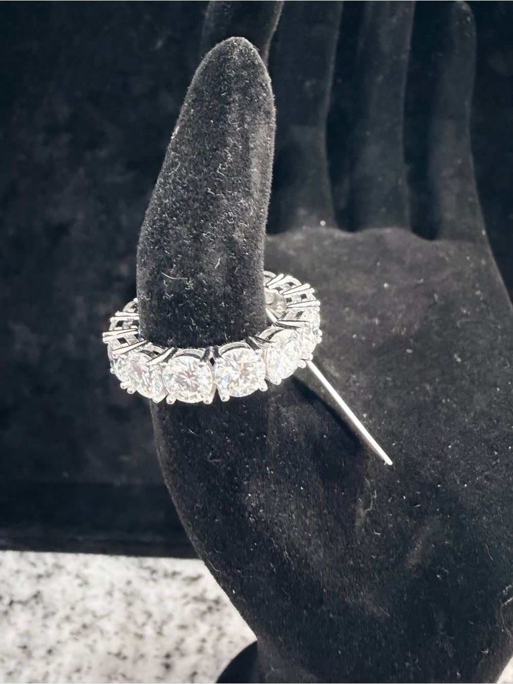 $500 Retail 6.30 Carat Moissanite Full Eternity Band in 925 Sterling Silver
